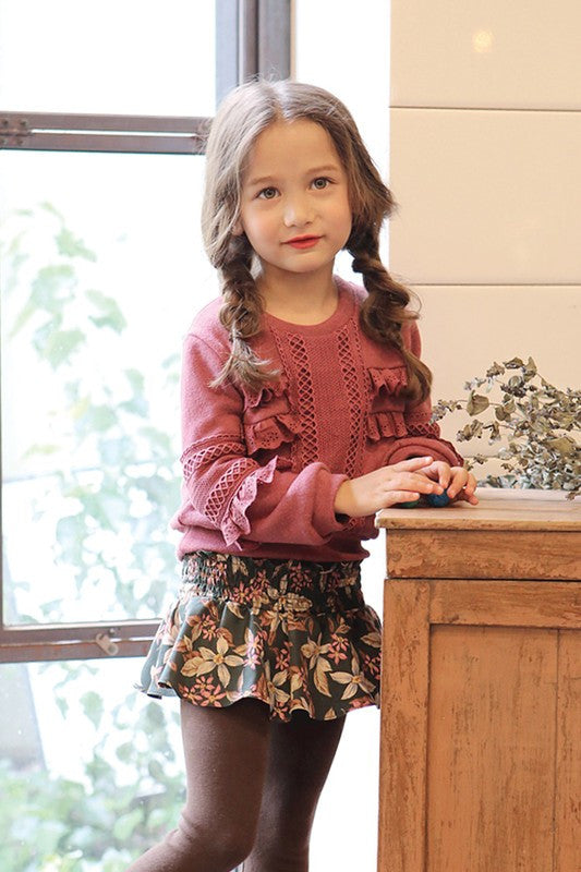 Girls Pocket Frill Blouse
