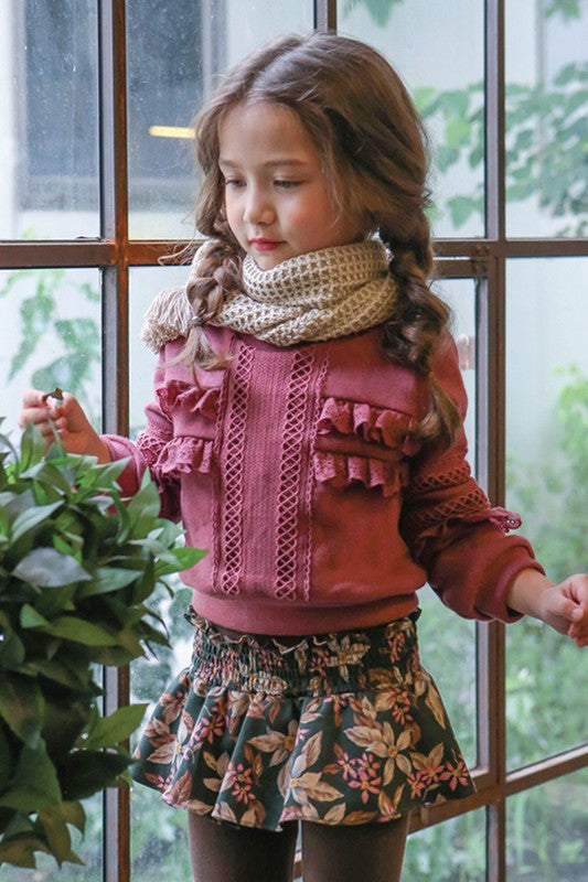 Girls Pocket Frill Blouse