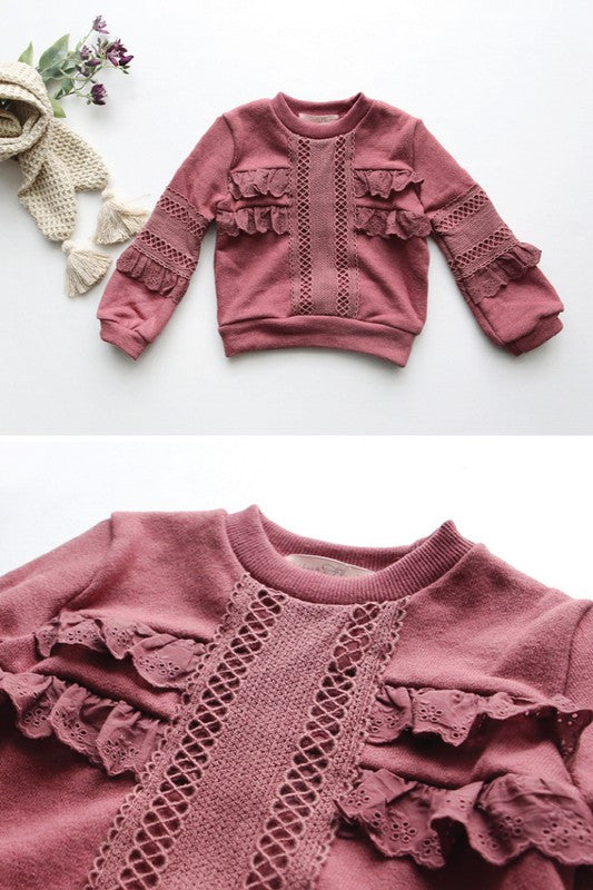 Girls Pocket Frill Blouse