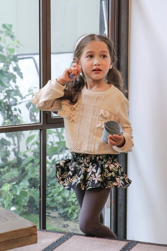 Girls Pocket Frill Blouse