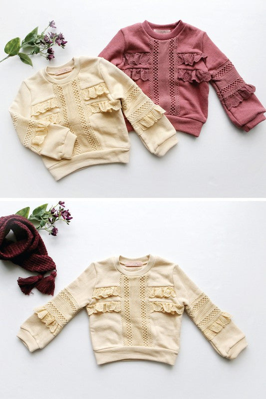 Girls Pocket Frill Blouse