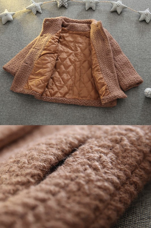 Unisex Cable Knit Buttoned Coat